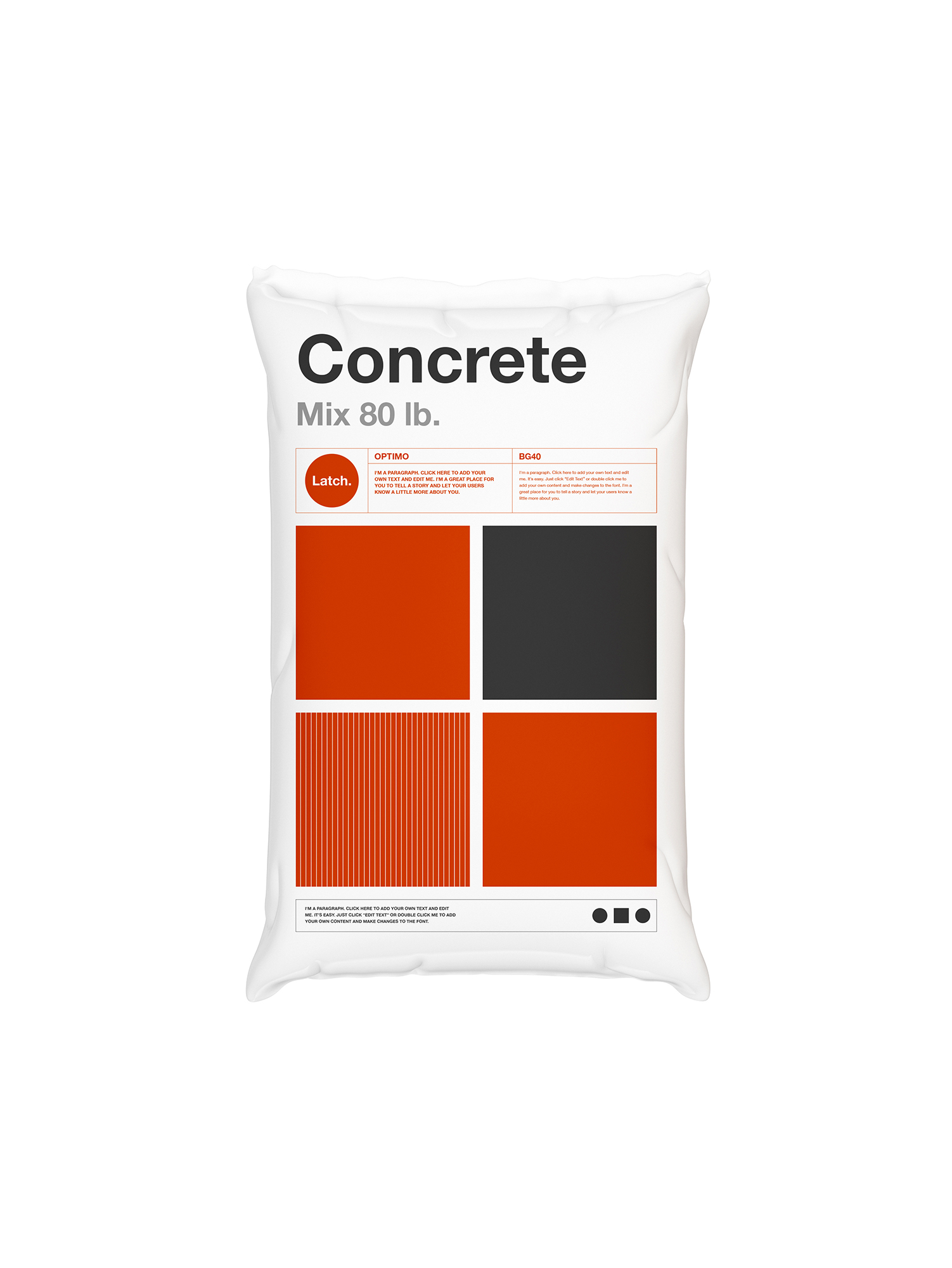 Quikrete 80 lb concrete mix bag