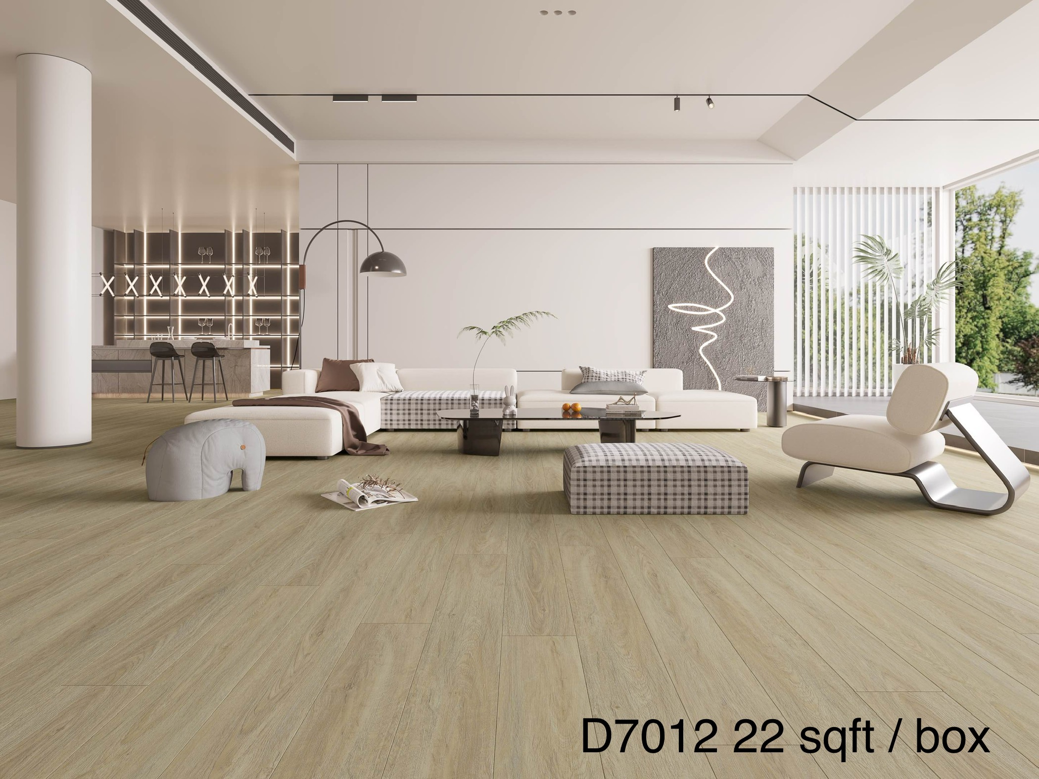Deep Luxury Vinyl 7mm SPC w/underlay D7012